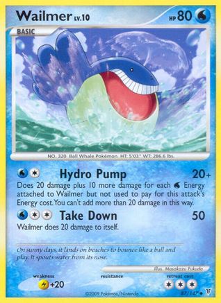 Wailmer - Reverse Holofoil Supreme Victors - Uncommon