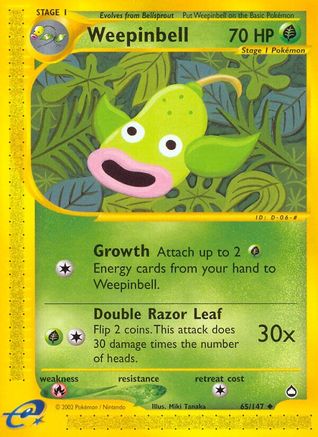 Weepinbell - Reverse Holofoil Aquapolis - Uncommon