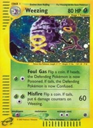 Weezing (32) - Reverse Holofoil Expedition - Holo Rare