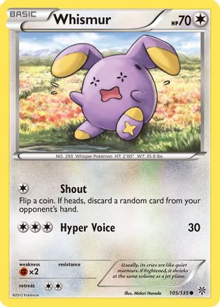 Whismur - Reverse Holofoil Plasma Storm - Common