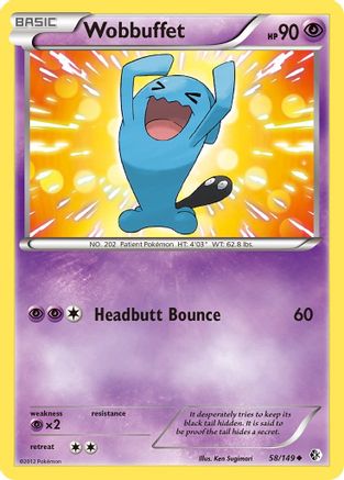 Wobbuffet - Reverse Holofoil Boundaries Crossed - Uncommon