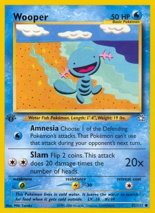Wooper 082 - 1st Edition Neo Genesis - Common