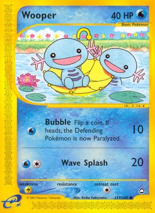 Wooper (117) - Reverse Holofoil Aquapolis - Common