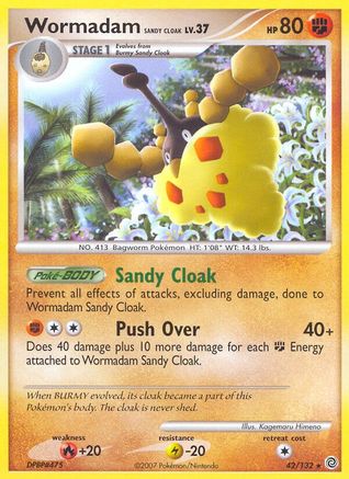Wormadam Sandy Cloak - Reverse Holofoil Secret Wonders - Rare