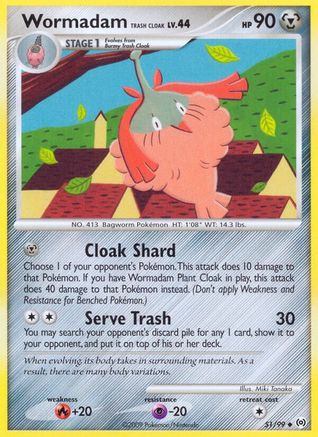 Wormadam Trash Cloak 051 - Reverse Holofoil Arceus - Uncommon