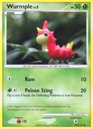 Wurmple 103 - Reverse Holofoil Platinum - Common
