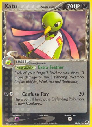 Xatu (Delta Species) 025/101 - Reverse Holofoil Dragon Frontiers - Rare
