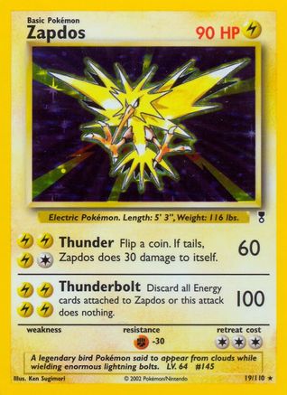 Zapdos - Holofoil Legendary Collection - Holo Rare