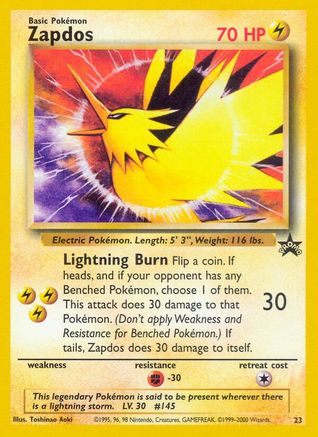 Zapdos 023 WoTC Promo - Promo