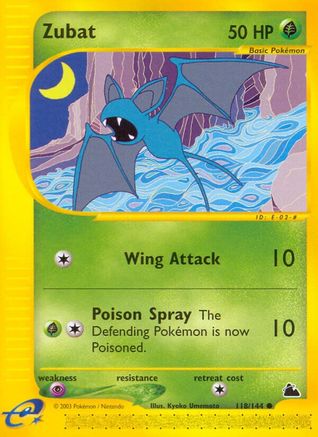 Zubat (118) - Reverse Holofoil Skyridge - Common