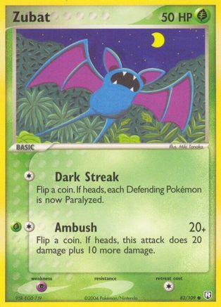Zubat 082 - Reverse Holofoil Team Rocket Returns - Common