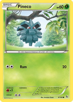 Pineco 004 - Reverse Holofoil XY Flashfire - Common