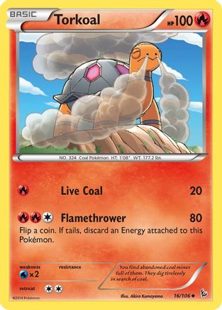 Torkoal 016 - Reverse Holofoil XY Flashfire - Uncommon