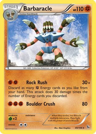 Barbaracle 049 XY Flashfire - Rare