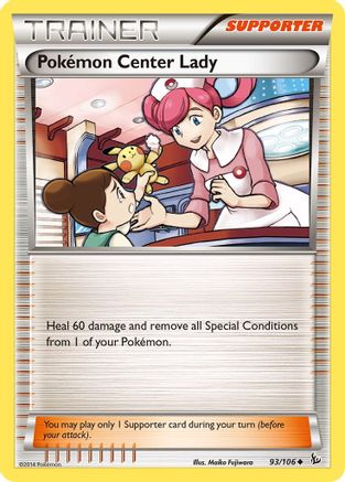 Pokemon Center Lady 093 XY Flashfire - Uncommon