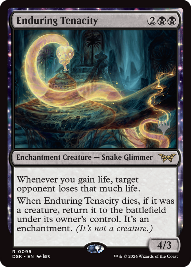 Enduring Tenacity (PPDSK-095) - Duskmourn: House of Horror Promos: (enchantment)