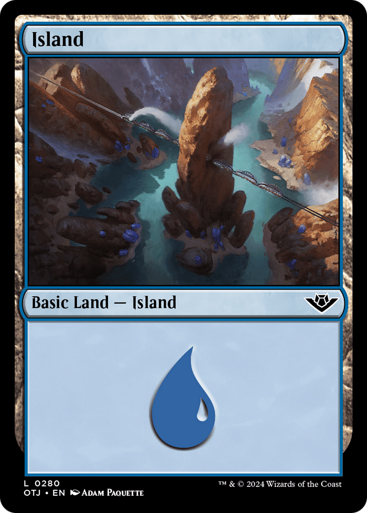 Island (0280) (OTJ-280) - Outlaws of Thunder Junction Foil