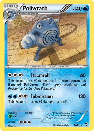 Poliwrath 017 - Holofoil XY Furious Fists - Holo Rare