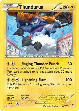 Thundurus 033 XY Furious Fists - Rare