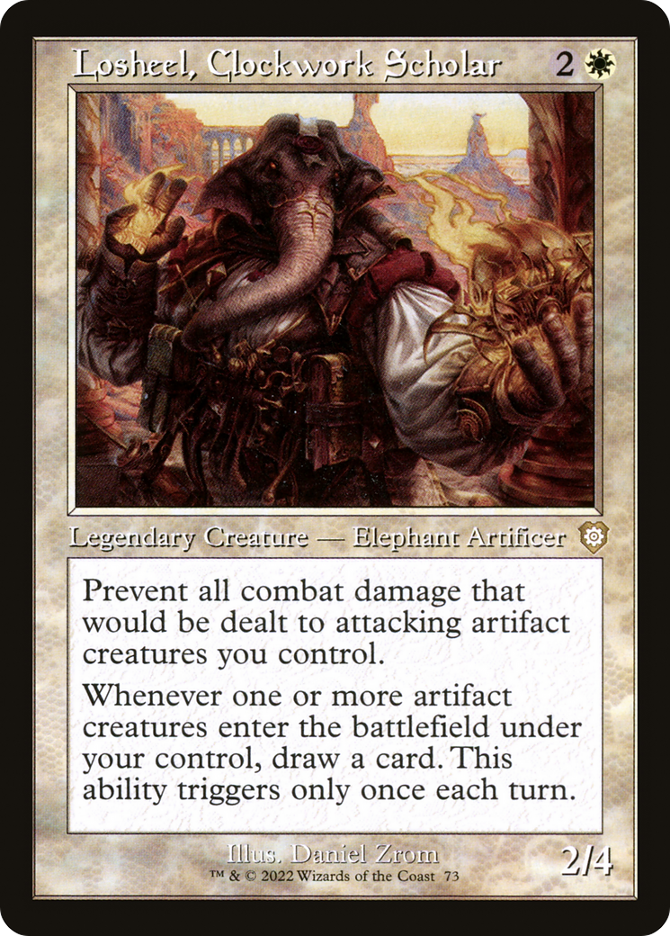 Losheel, Clockwork Scholar (Retro Frame) (BRC-073) - The Brothers' War Commander