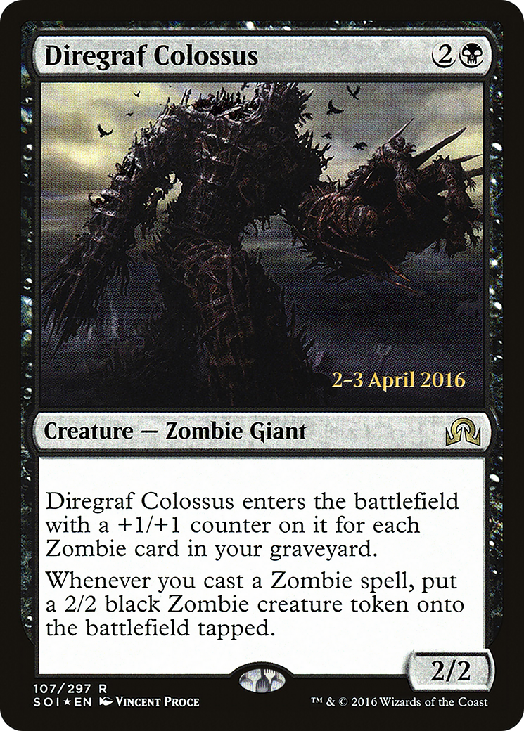 Diregraf Colossus (PRE-107) - Shadows over Innistrad Promos Foil