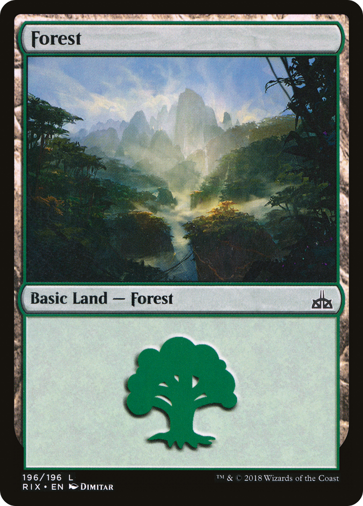 Forest (RIX-196) - Rivals of Ixalan Foil