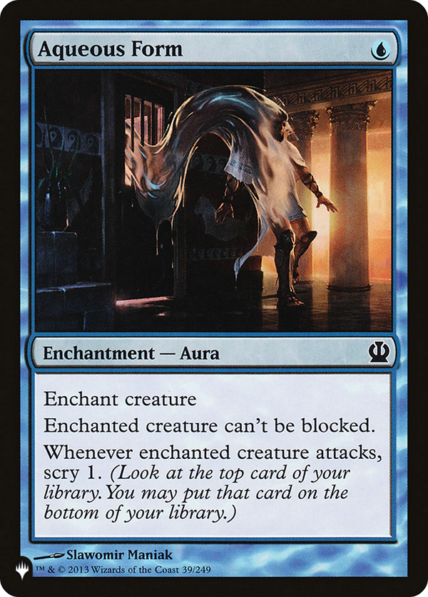 Aqueous Form (LIST-39/249) - The List