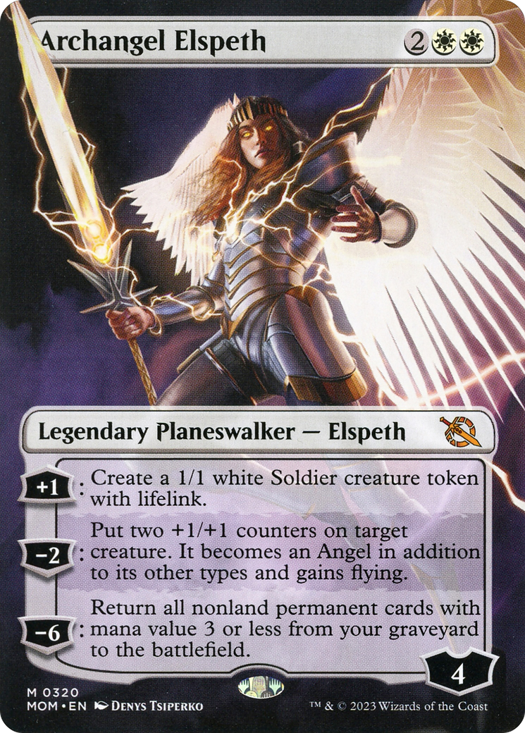 Archangel Elspeth (Borderless) (MOM-320) - March of the Machine