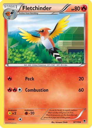 Fletchinder XY Phantom Forces - Uncommon