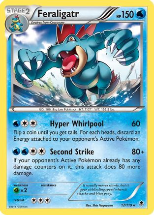Feraligatr 017/119 - Reverse Holofoil XY Phantom Forces - Holo Rare