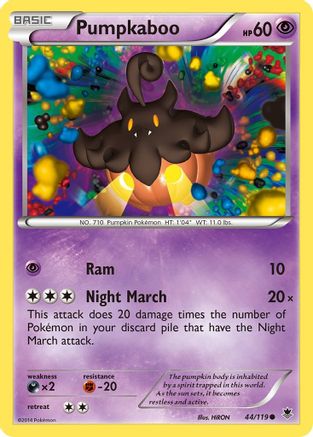 Pumpkaboo 044 - Reverse Holofoil XY Phantom Forces - Common