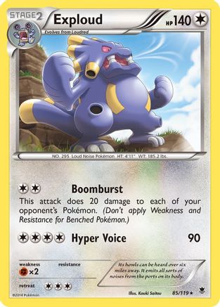 Exploud - Reverse Holofoil XY Phantom Forces - Rare