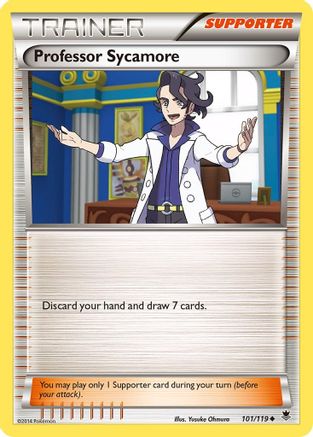 Professor Sycamore 101 - Reverse Holofoil XY Phantom Forces - Uncommon