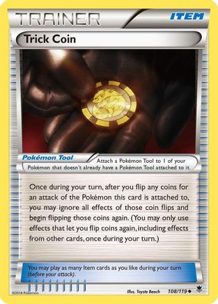Trick Coin 108 - Reverse Holofoil XY Phantom Forces - Uncommon