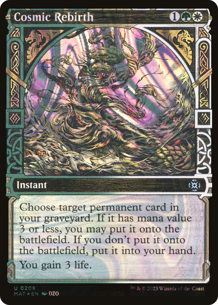 Cosmic Rebirth (Halo Foil) (MAT-208) - March of the Machine: The Aftermath: (Showcase) Foil