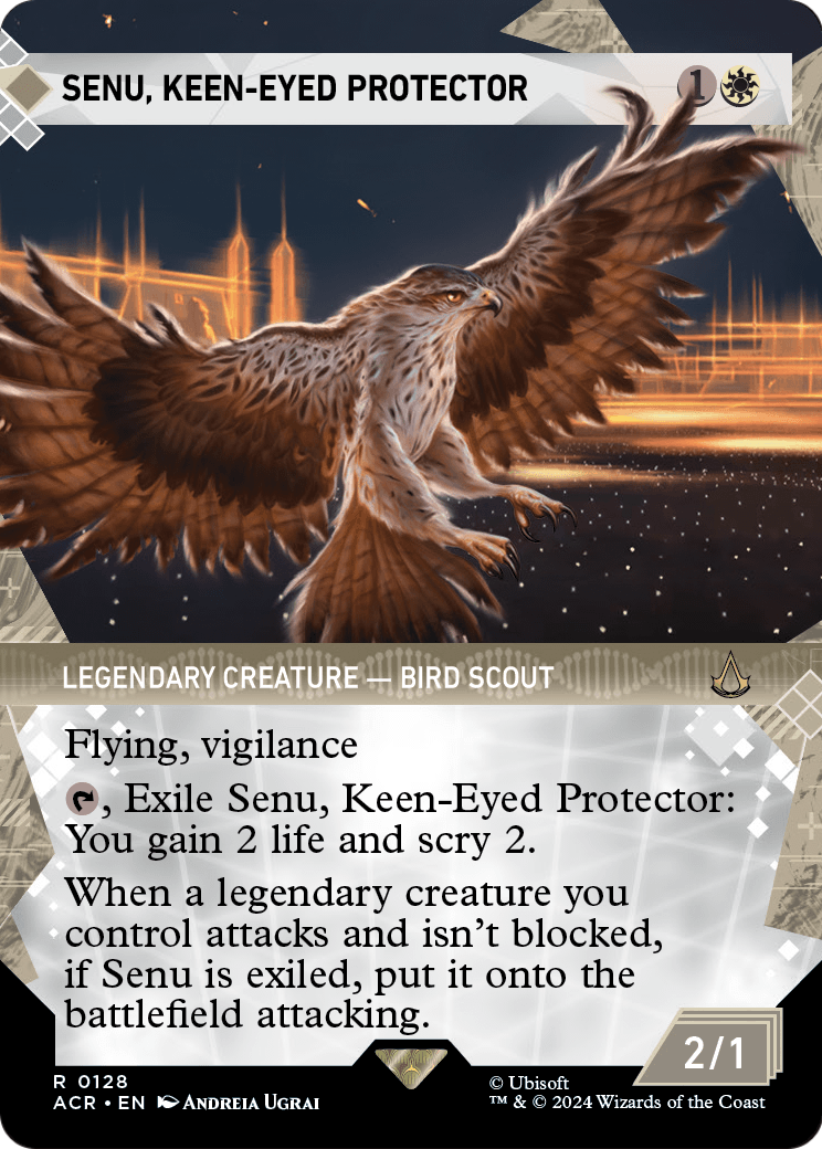 Senu, Keen-Eyed Protector (Showcase) (ACR-128) - Assassin's Creed: (Showcase) (Borderless)