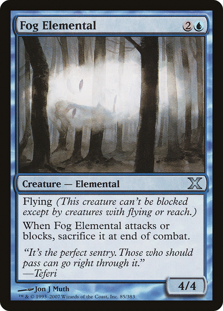Fog Elemental (10E-085) - Tenth Edition