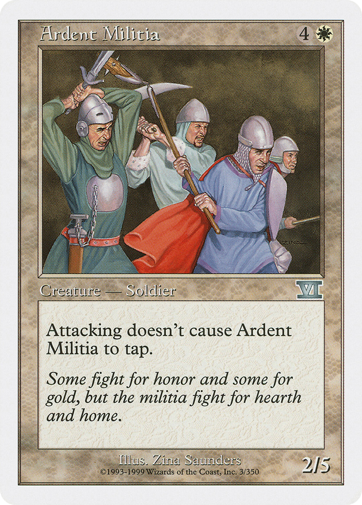Ardent Militia (6ED-003) - Classic Sixth Edition