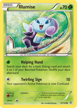Illumise 018 - Reverse Holofoil XY Primal Clash - Common