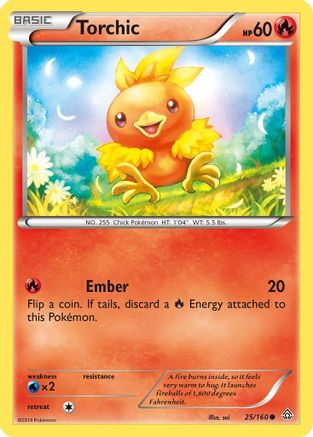 Torchic 025 - Reverse Holofoil XY Primal Clash - Common
