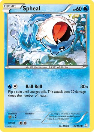 Spheal (45) (45) 045 - Reverse Holofoil XY Primal Clash - Common
