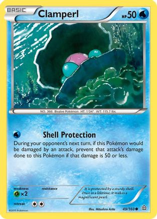 Clamperl 049 - Reverse Holofoil XY Primal Clash - Common