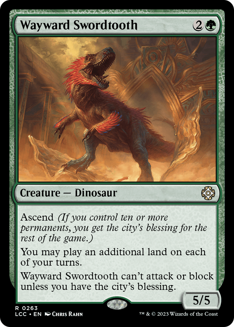 Wayward Swordtooth (LCC-263) - The Lost Caverns of Ixalan Commander
