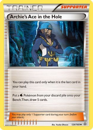 Archie's Ace in the Hole 124 - Reverse Holofoil XY Primal Clash - Uncommon