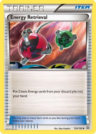 Energy Retrieval 126 - Reverse Holofoil XY Primal Clash - Uncommon
