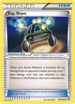 Exp. Share 128 - Reverse Holofoil XY Primal Clash - Uncommon
