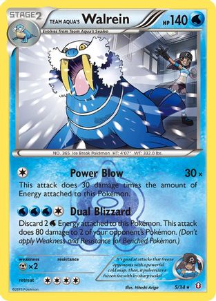 Team Aqua's Walrein 005 - Holofoil Double Crisis - Holo Rare