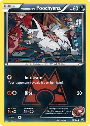 Team Magma's Poochyena 017 Double Crisis - Common