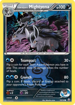 Team Aqua's Mightyena 018 Double Crisis - Common