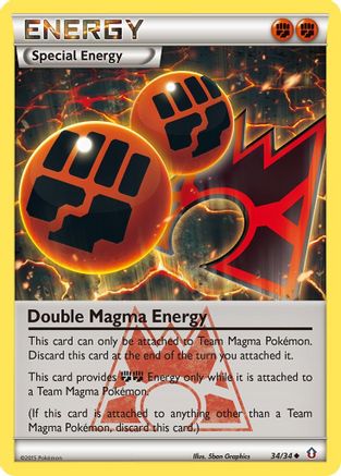 Double Magma Energy 034/34 - Reverse Holofoil Double Crisis - Uncommon